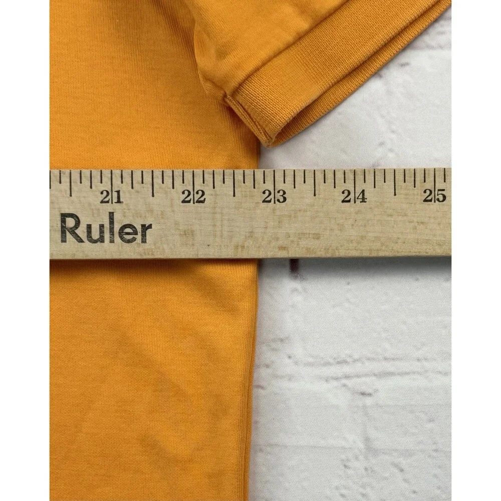 Polo Ralph Lauren Polo Shirt Mens LG Orange Custom Fit Short Sleeve